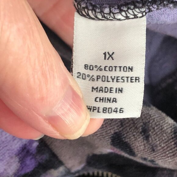 Style & Co Velvet Velour Floral Zip Jacket - Fairy Grunge - Picture 2 of 8